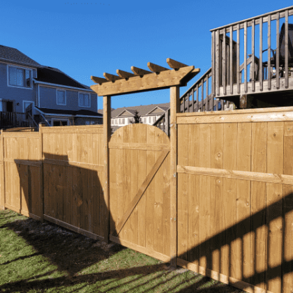 Pressure-treated fence and gate in Almonte