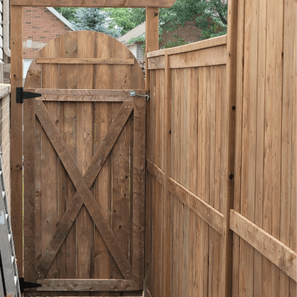 Pressure-treated fence and gate in Almonte