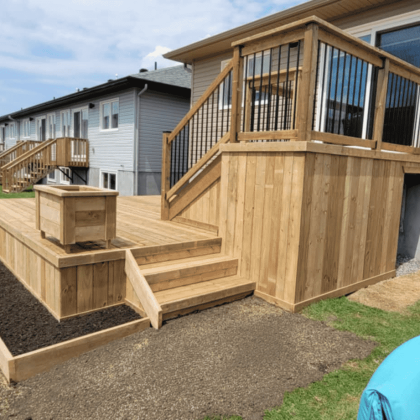 Planter boxes in-ground and on deck in Arnprior